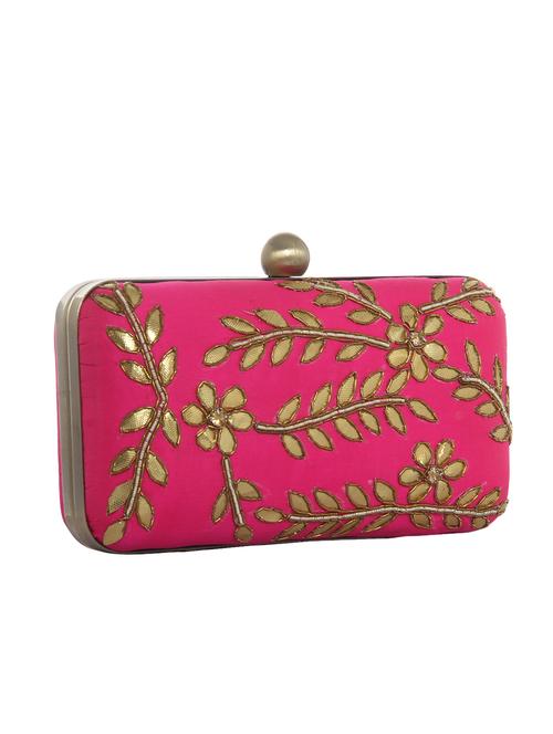 pink polyester clutch - 12909259 - Very Small Image - 1