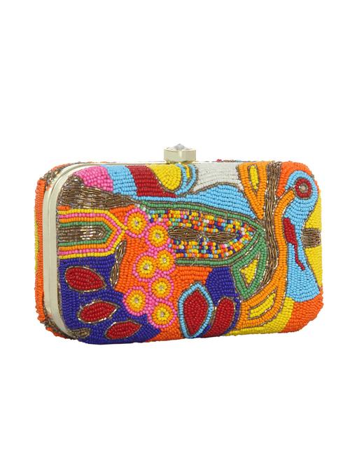 multi colored polyester clutch - 12909266 - Very Small Image - 1