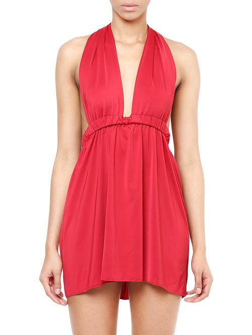 red cotton dress - 12909338 - Very Small Image - 1