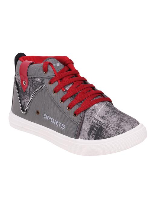 grey pvc lace up sneakers - 12912147 - Very Small Image - 1