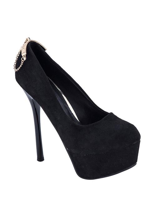 black suede slip on pumps - 12915730 - Very Small Image - 1