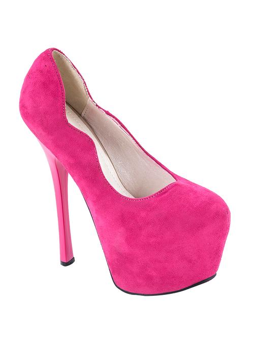 pink suede slip on pumps - 12915731 - Very Small Image - 1