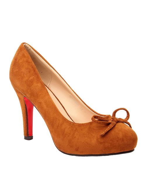 tan suede slip on pumps - 12916945 - Very Small Image - 1
