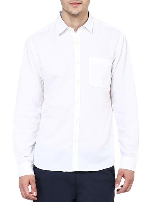 white cotton casual shirt - 12917369 - Very Small Image - 1