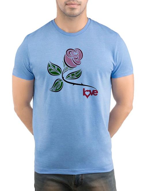 blue polyester printed t-shirt - 12917935 - Very Small Image - 1