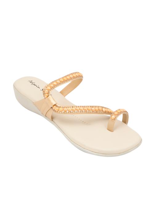 gold embellished one toe sandal - 12921405 - Very Small Image - 1