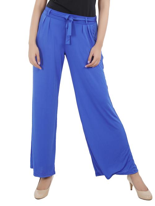 blue cotton palazzos - 12922358 - Very Small Image - 1