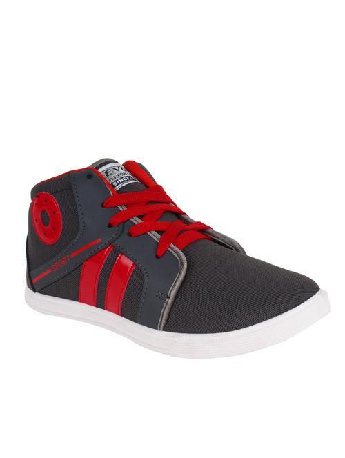 grey canvas lace up sneakers - 12923024 - Very Small Image - 1