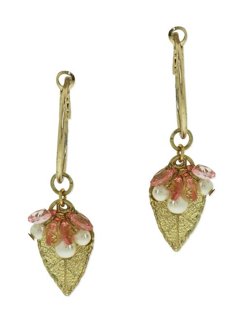 pink metallic stone earrings - 1292466 - Very Small Image - 1