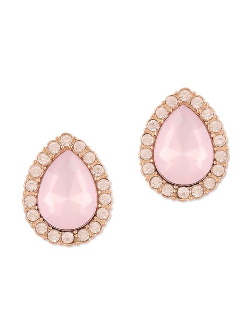 pink studded teardrop earrings - 1292472 - Very Small Image - 1
