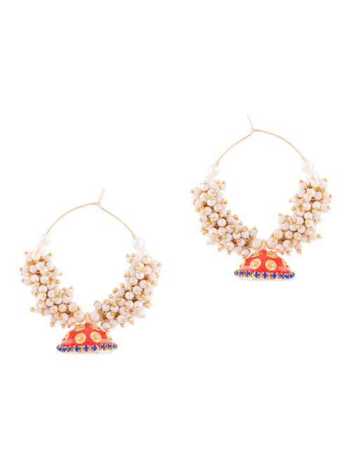 peacock metallic beaded earring - 1292702 - Very Small Image - 1