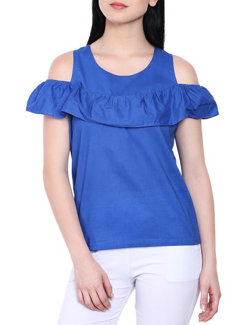 blue cotton regular top - 12927524 - Very Small Image - 1