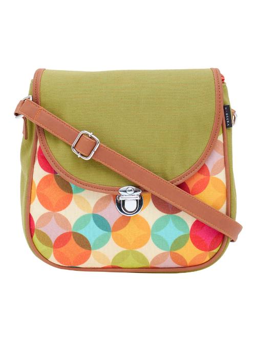 green canvas messenger sling bag - 12927615 - Very Small Image - 1