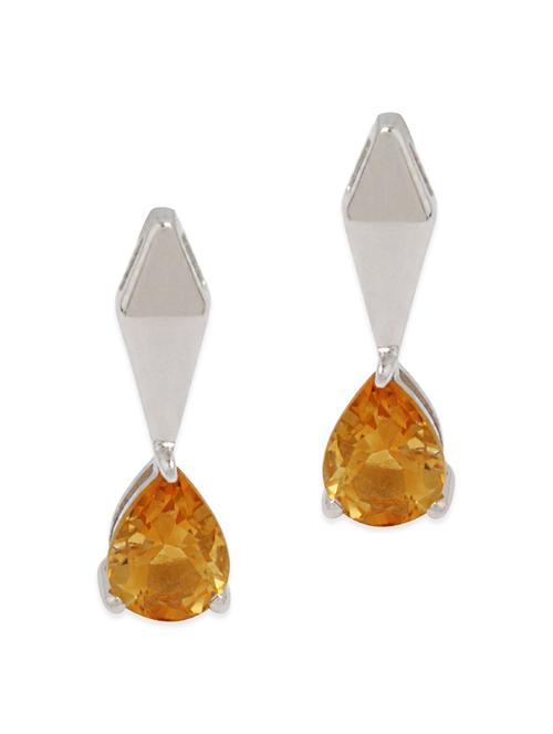 orange silver drop earrings - 12929964 - Very Small Image - 1