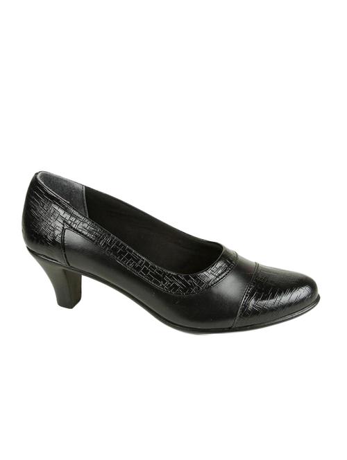 black leatherette slip on pumps - 12930106 - Very Small Image - 1