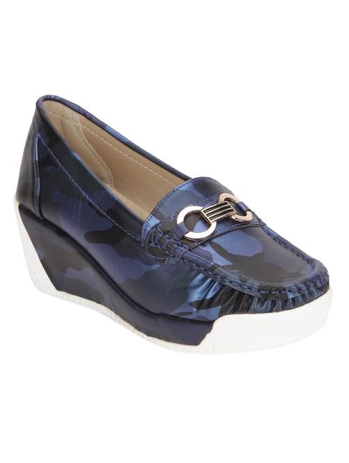 blue slip on wedge - 12930570 - Very Small Image - 1