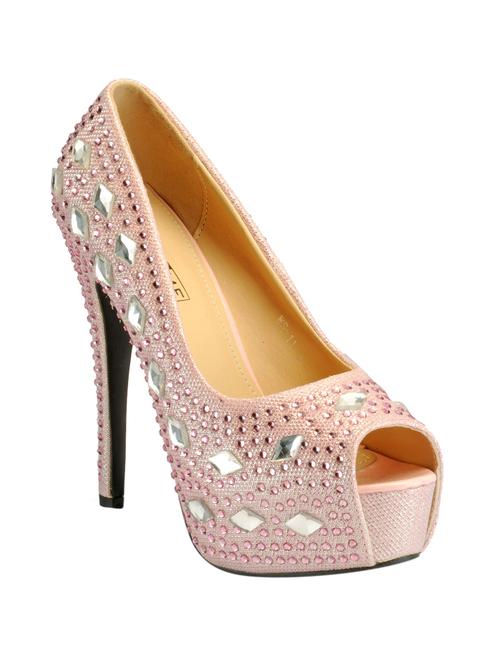 pink leatherette slip on sandals - 12933733 - Very Small Image - 1