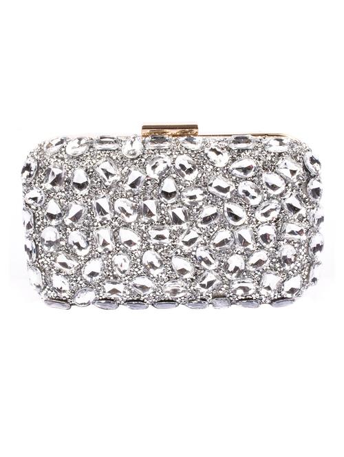 silver metal clutch - 12933851 - Very Small Image - 1