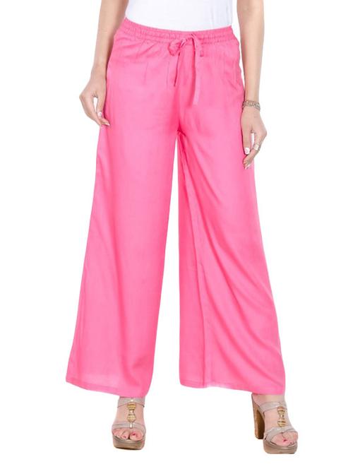 pink rayon palazzos - 12940625 - Very Small Image - 1
