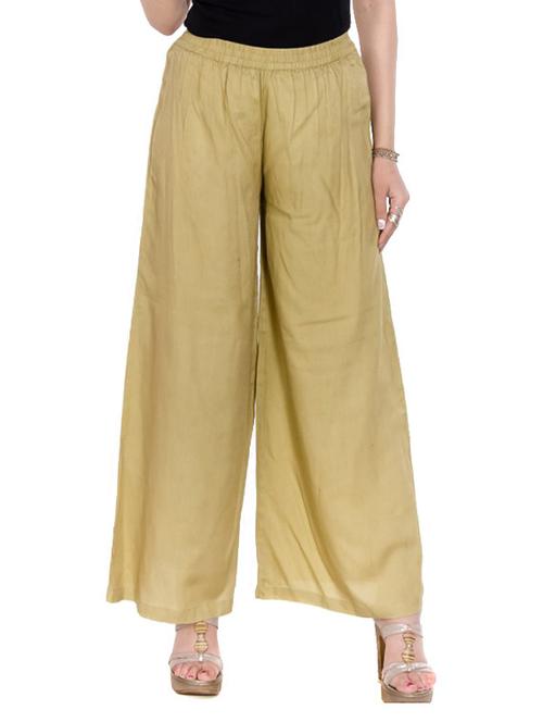 beige rayon palazzo - 12940628 - Very Small Image - 1