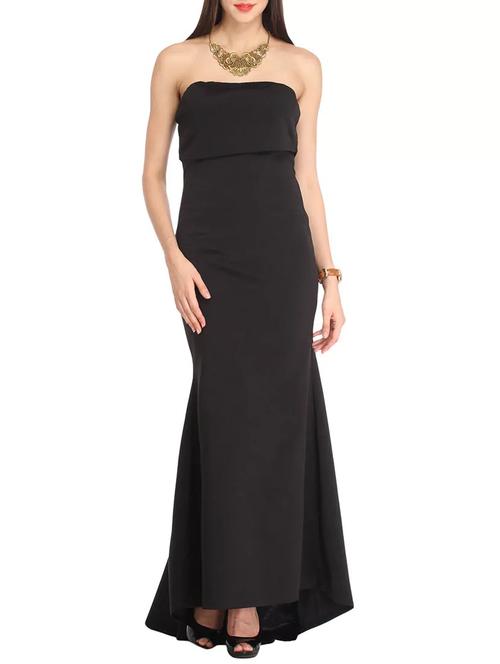 solid black off-shoulder evening gown - 12943028 - Very Small Image - 1