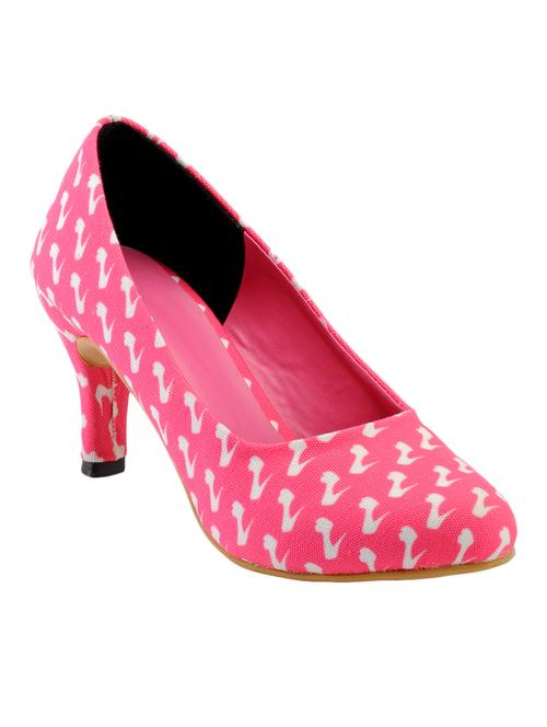 pink leatherette slip on pumps - 12944151 - Very Small Image - 1