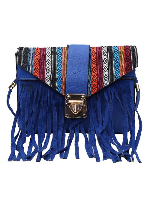 blue leatherette sling bag - 12944739 - Very Small Image - 1