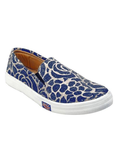 blue canvas casual shoes - 12950432 - Very Small Image - 1