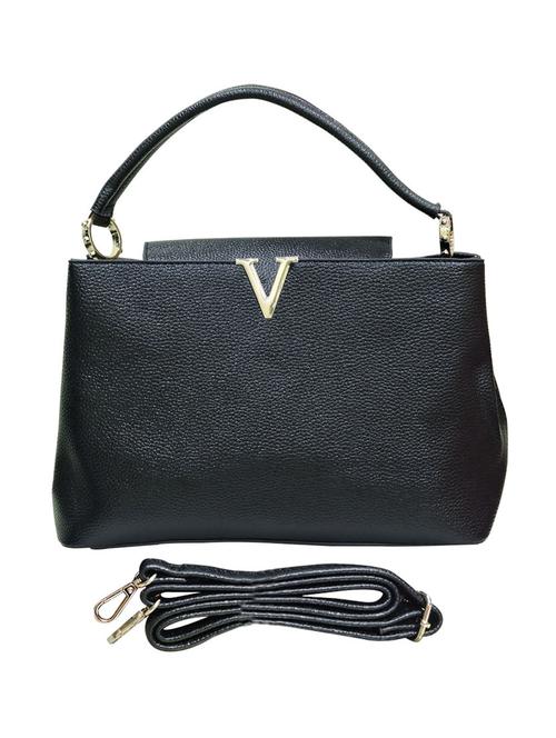black leatherette handbag - 12950847 - Very Small Image - 1
