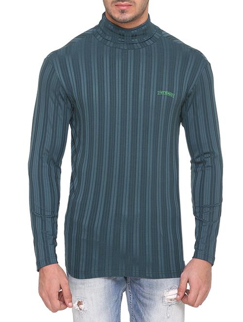 green cotton striped sweatshirt - 12951209 - Very Small Image - 1