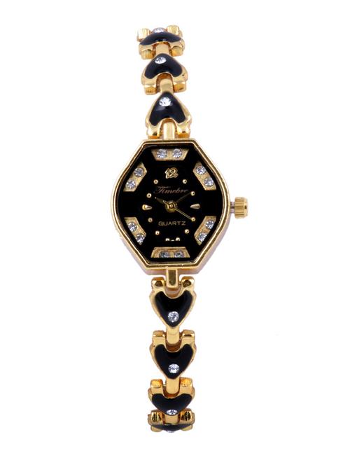 Timebre Women Black & Gold Daimond Watch - 12951504 - Very Small Image - 1