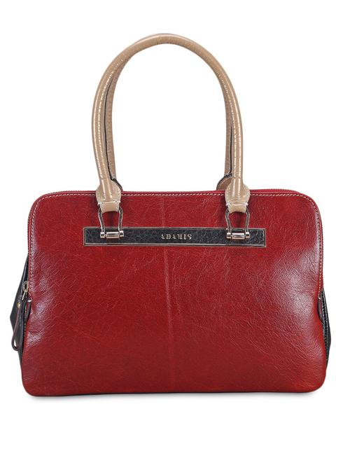 adamis maroon textured leather handbag - 1295250 - Very Small Image - 1