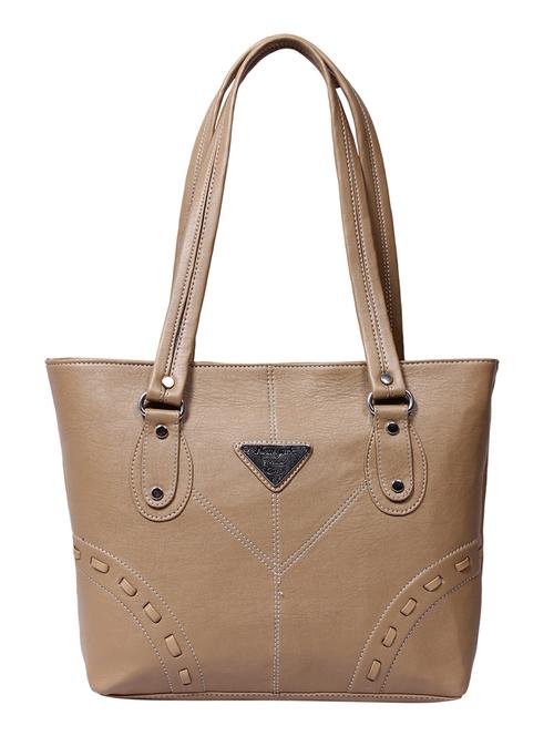 brown leatherette handbag - 12953634 - Very Small Image - 1