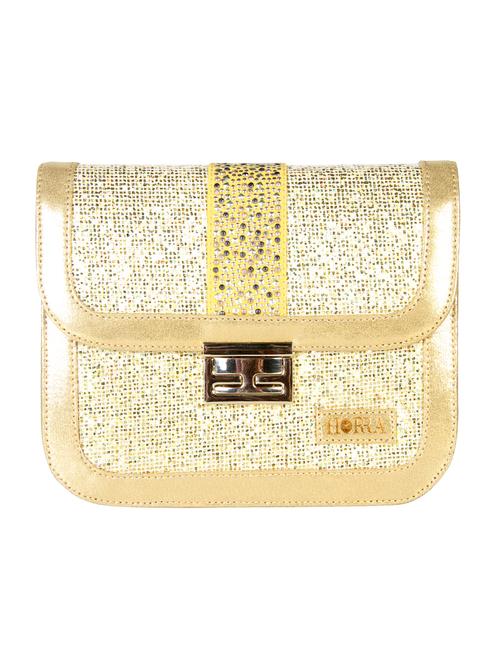 gold leatherette clutch - 12954266 - Very Small Image - 1
