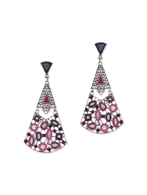multi colored metal drop earring - 12957889 - Very Small Image - 1