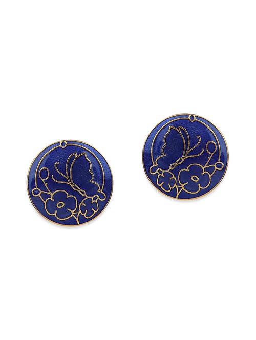 blue metal studs earring - 12957908 - Very Small Image - 1