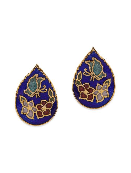 blue metal studs earring - 12957945 - Very Small Image - 1