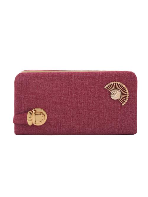 pink synthetic leather clutch - 12958326 - Very Small Image - 1