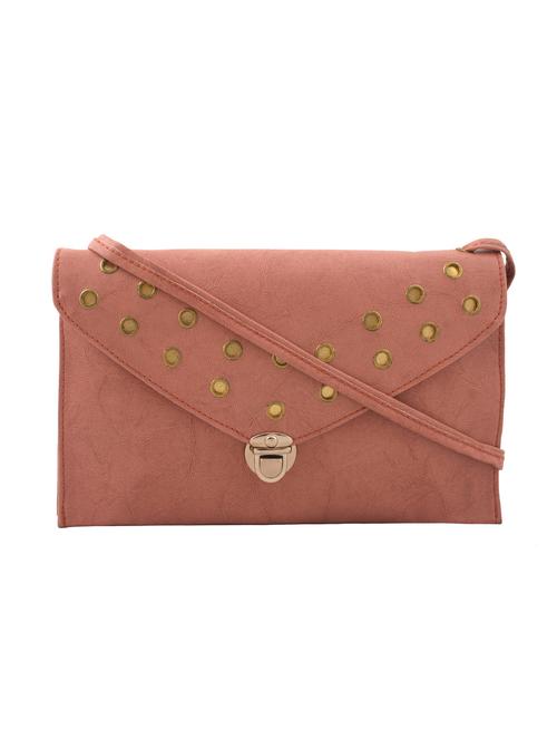peach synthetic leather sling bag - 12958370 - Very Small Image - 1