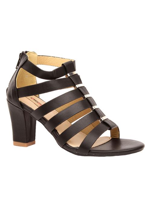 black leather gladiators sandals - 12960336 - Very Small Image - 1