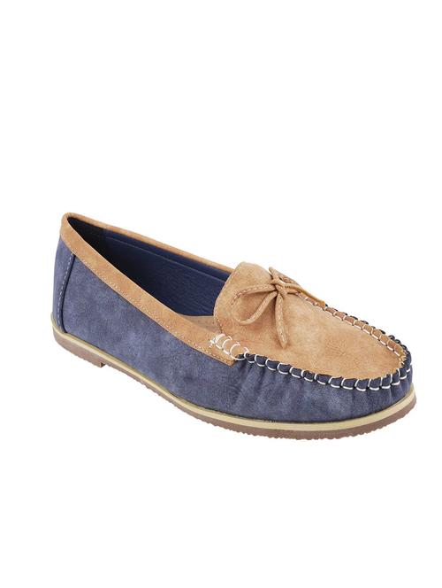 navy faux leather slip on loafers - 12961081 - Very Small Image - 1