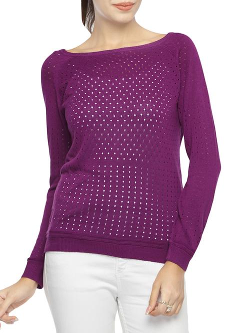 purple viscose regular top - 12966929 - Very Small Image - 1