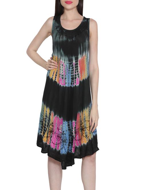 black printed viscose dress - 12970259 - Very Small Image - 1
