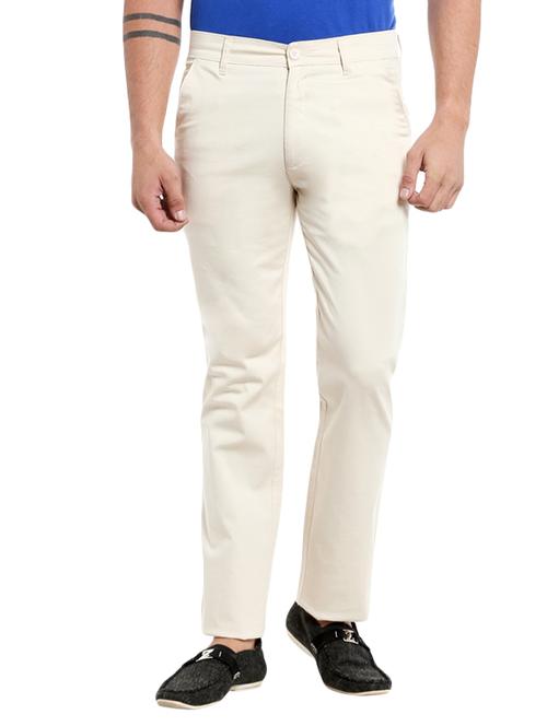 white cotton chinos - 12970460 - Very Small Image - 1