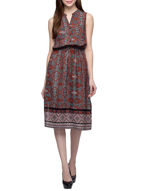 multicolored printed dress - 12970488 - Very Small Image - 1