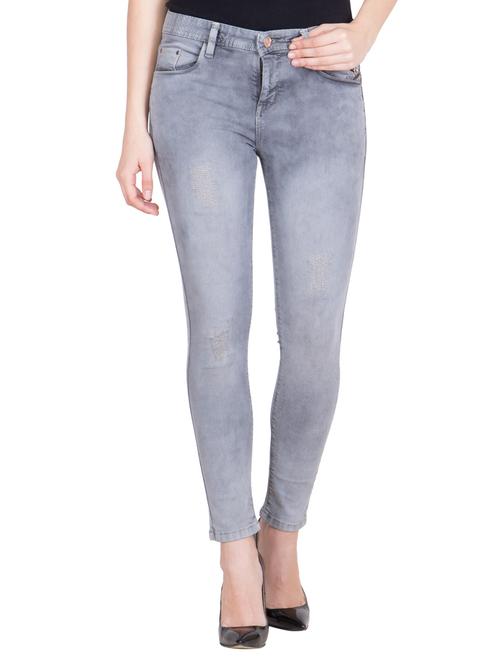 grey cotton slim fit jean - 12970644 - Very Small Image - 1