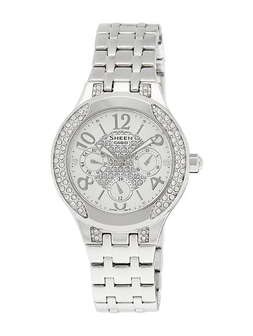 casio sheen multi function analog white dial women's watch - she-3803d-7audr (sx105) - 12974029 - Very Small Image - 1