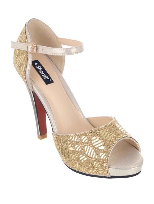 gold ankle strap sandal - 12975237 - Very Small Image - 1