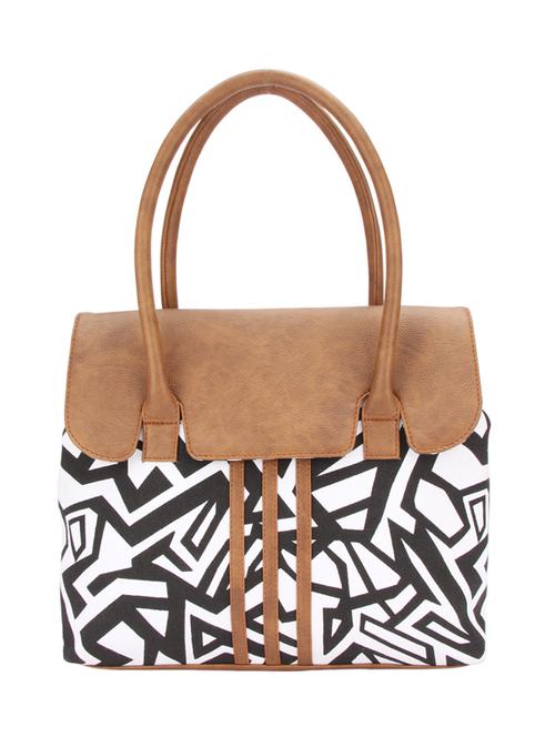 beige leatherette satchel - 12977007 - Very Small Image - 1