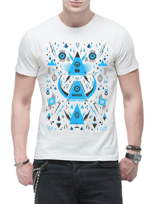 white cotton printed t-shirt - 12977654 - Very Small Image - 1